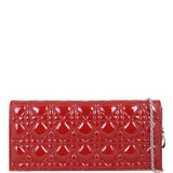 Dior Lady Dior Patent Cannage Pouch