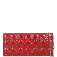 Dior Lady Dior Patent Cannage Pouch