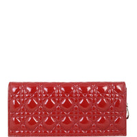 Dior Lady Dior Patent Cannage Pouch