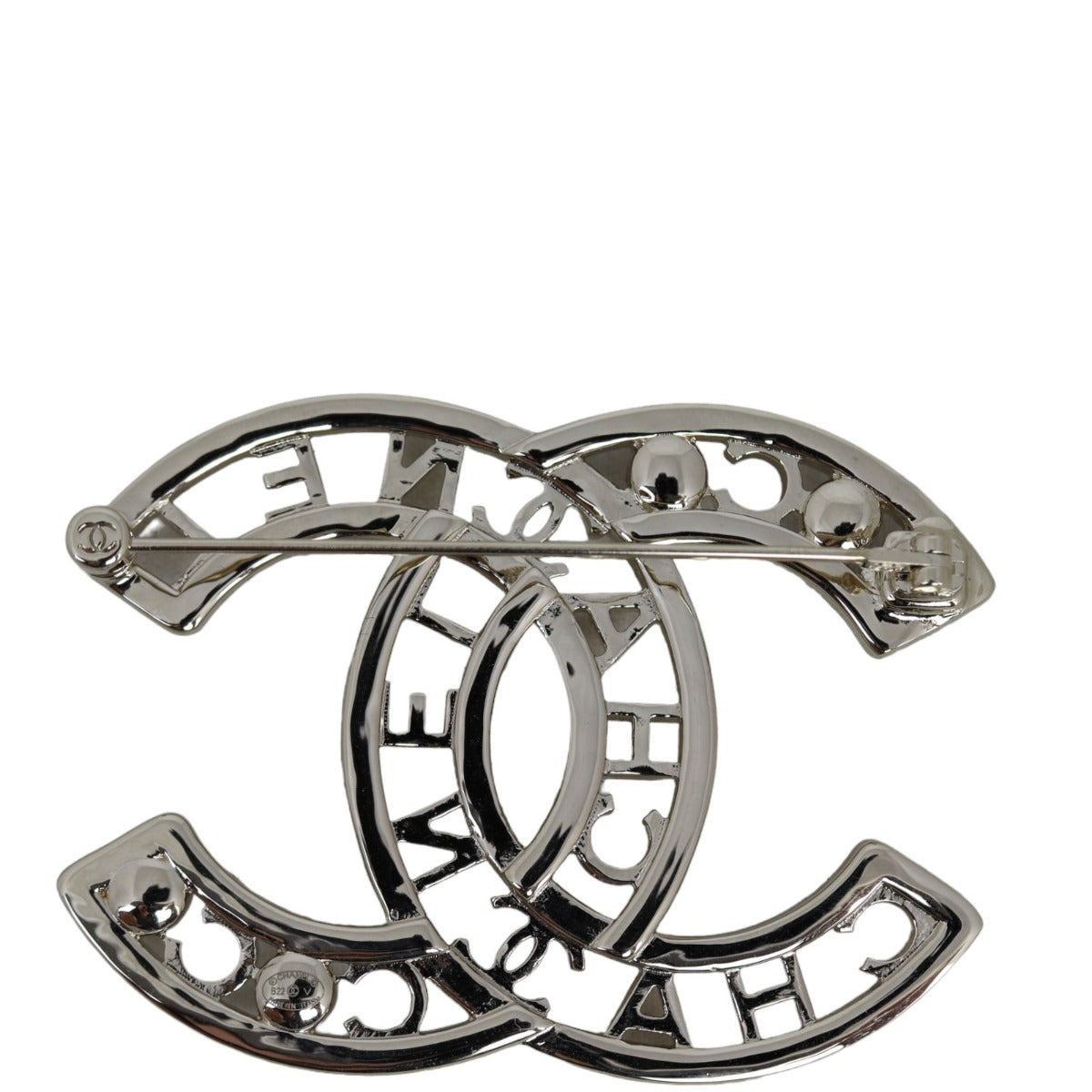 Chanel CC Crystal Brooch | Pale Gold Hardware