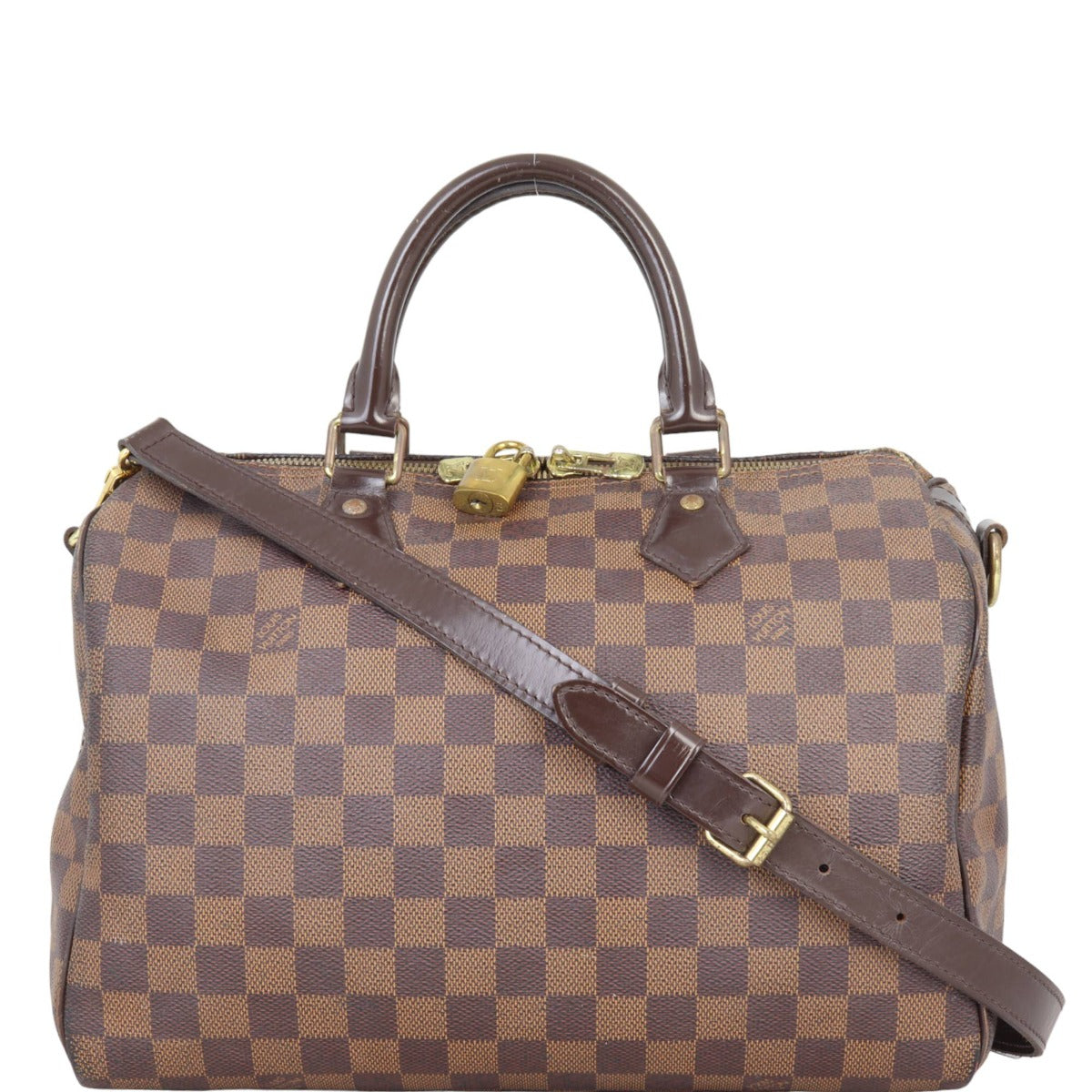 Louis Vuitton Speedy 30 Bandouliere Damier Ebene