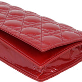 Dior Lady Dior Patent Cannage Pouch
