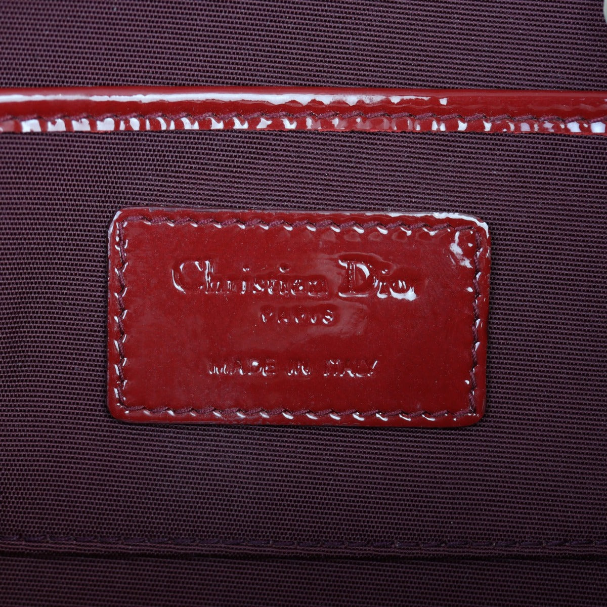 Dior Lady Dior Patent Cannage Pouch
