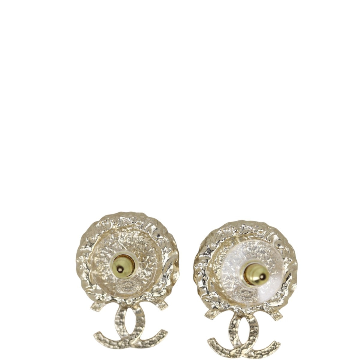 Chanel CC Crystal Pearl Earrings