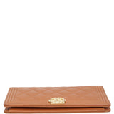 Chanel Boy Long Flap Wallet | Brown
