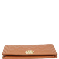 Chanel Boy Long Flap Wallet | Brown