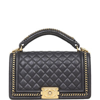 Chanel Boy Old Medium Paris-Rome Chain Top Handle