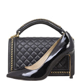 Chanel Boy Old Medium Paris-Rome Chain Top Handle