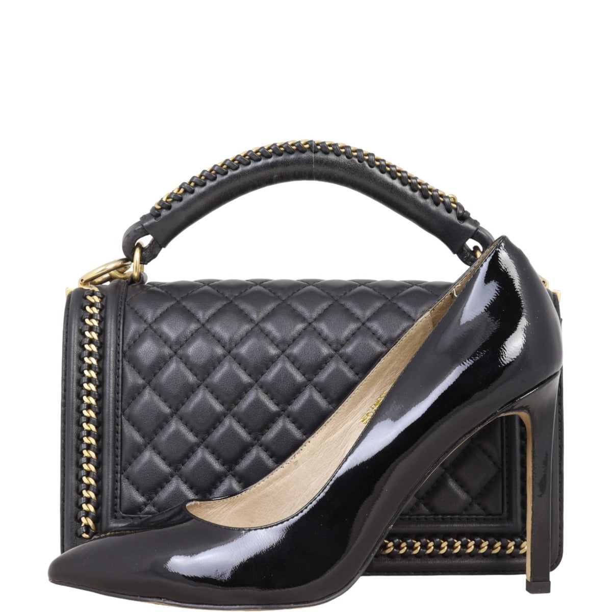 Chanel Boy Old Medium Paris-Rome Chain Top Handle