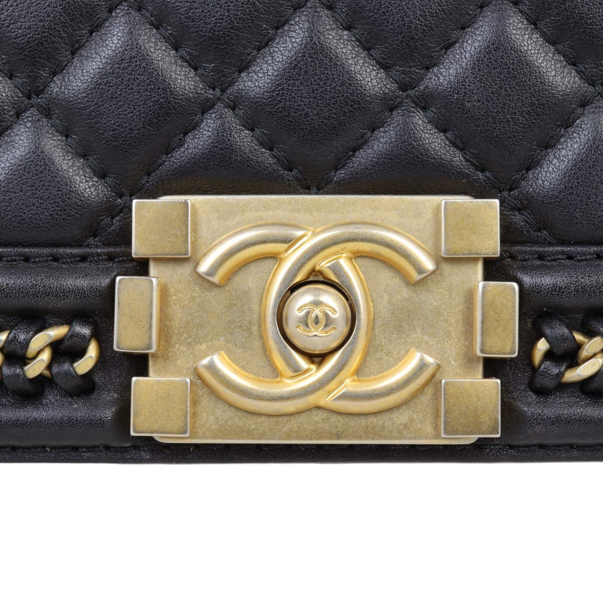 Chanel Boy Old Medium Paris-Rome Chain Top Handle