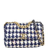 Chanel 19 Tweed Flap Bag Medium | Navy Blue White