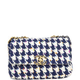 Chanel 19 Tweed Flap Bag Medium | Navy Blue White