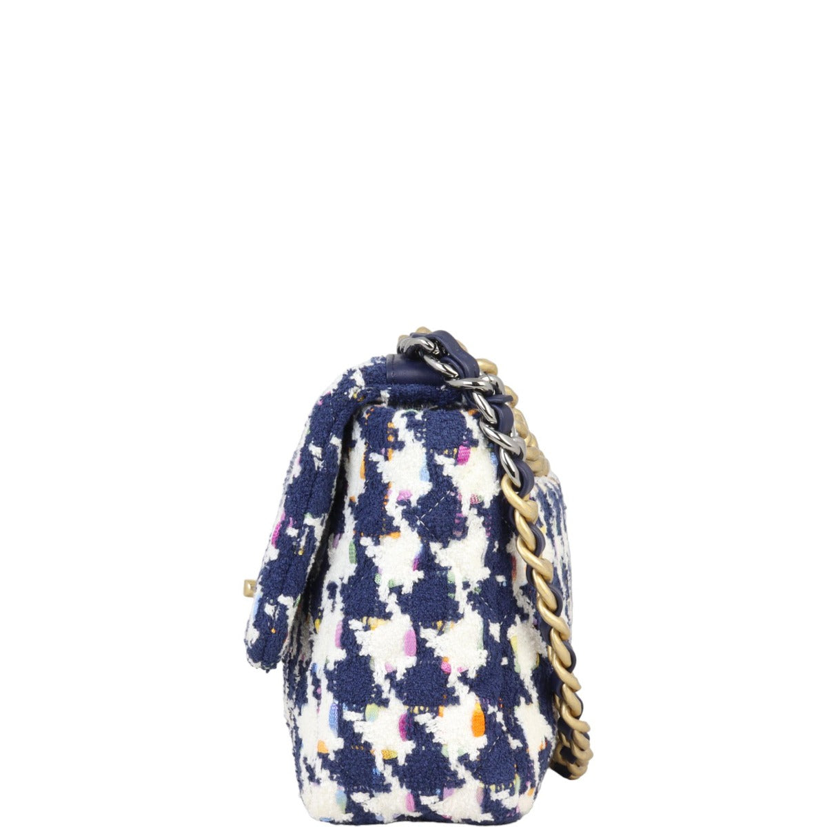 Chanel 19 Tweed Flap Bag Medium | Navy Blue White