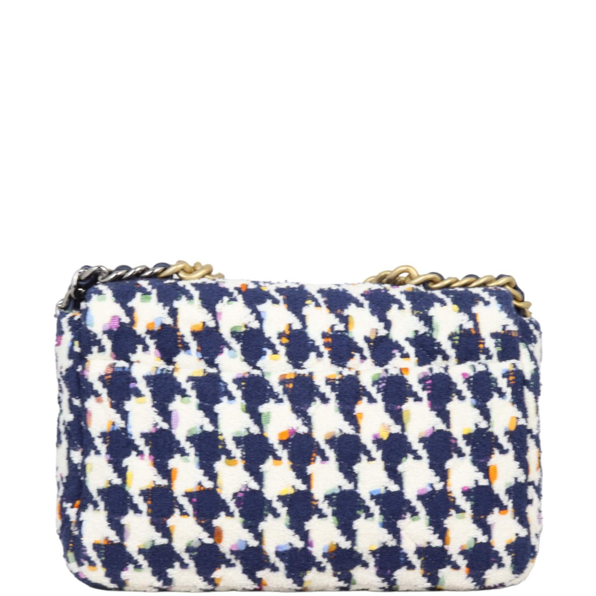 Chanel 19 Tweed Flap Bag Medium | Navy Blue White