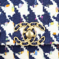 Chanel 19 Tweed Flap Bag Medium | Navy Blue White