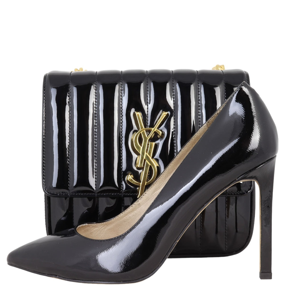 Saint Laurent Vicky Patent Medium