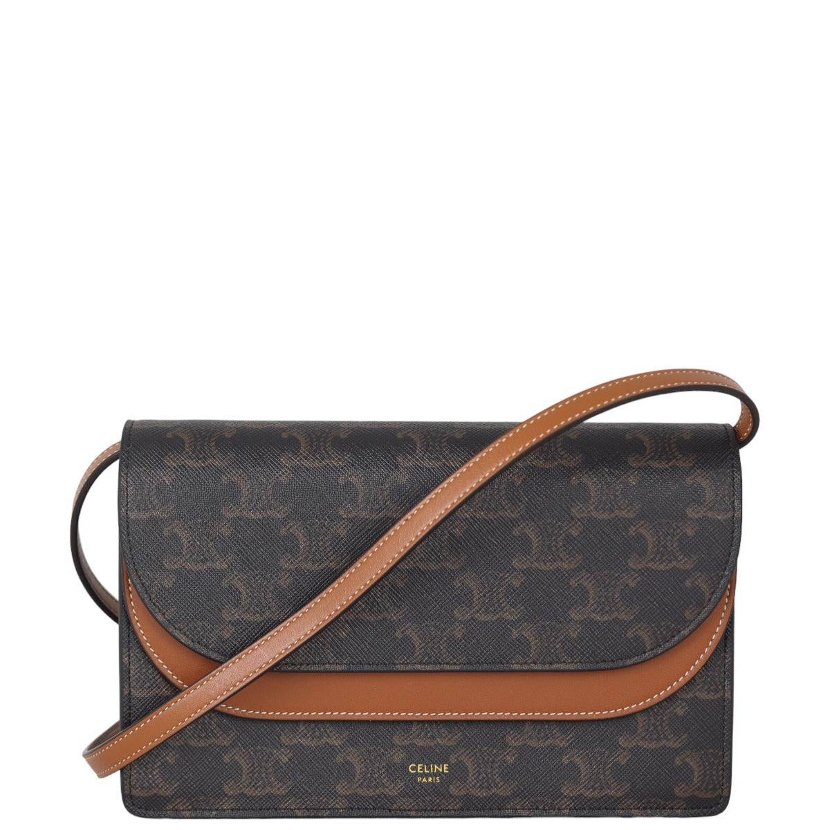 Celine Double Flap Wallet On Strap