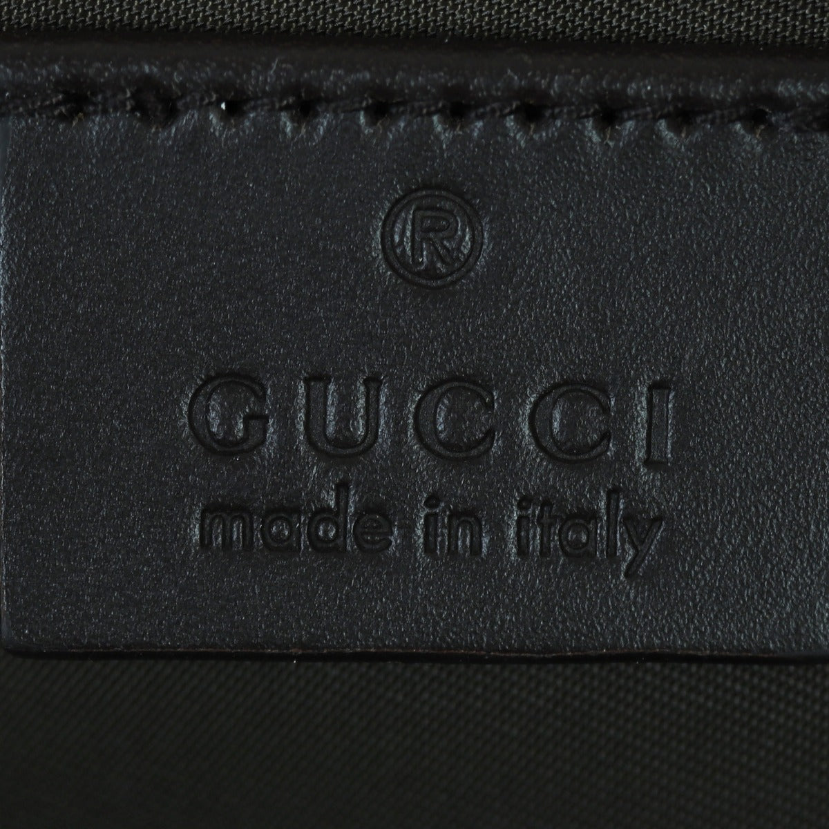 Gucci GG Supreme Diaper Bag Interior Stamp