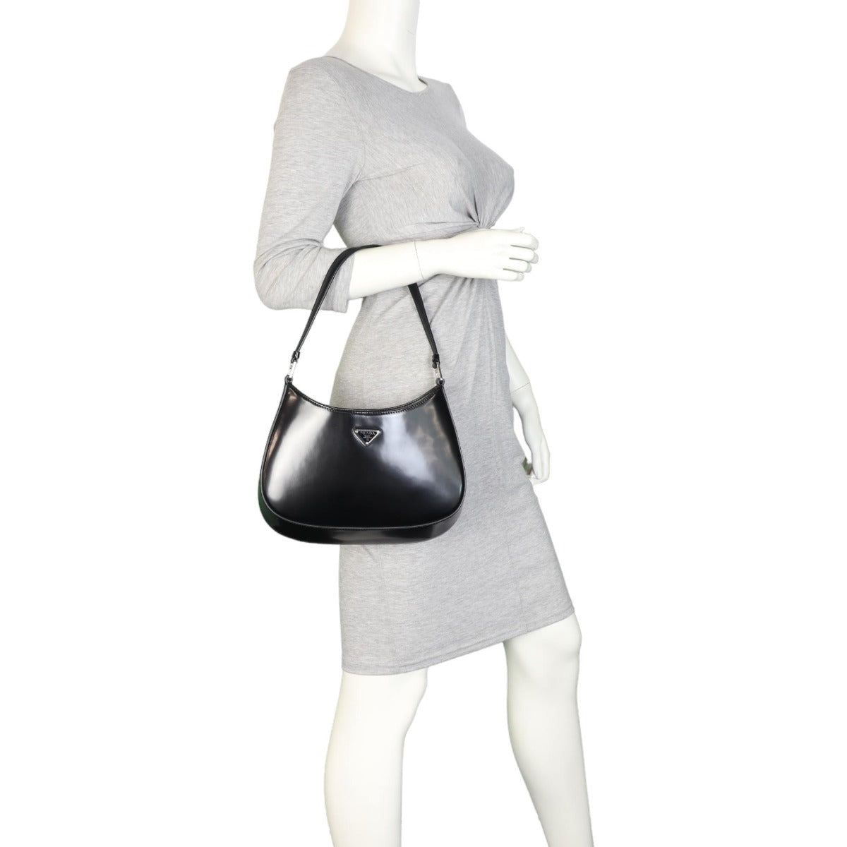 Prada Cleo Shoulder Bag Brushed Leather
