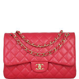 Chanel Classic Double Flap Jumbo | Raspberry Red