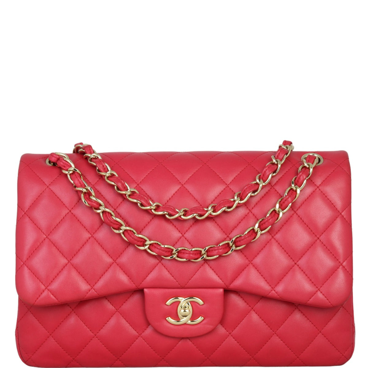Chanel Classic Double Flap Jumbo | Raspberry Red