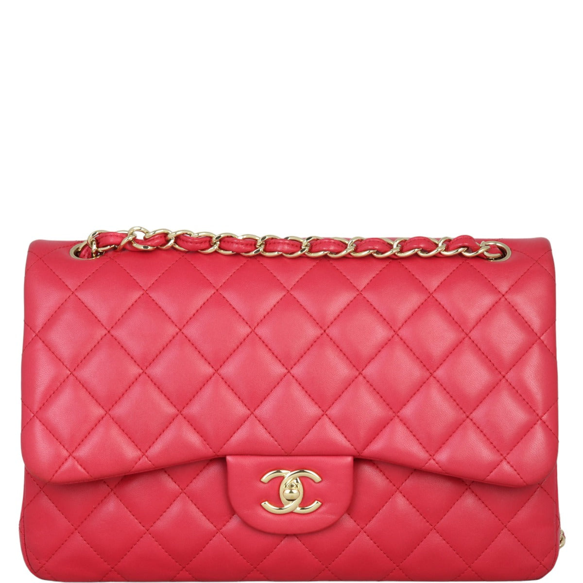 Chanel Classic Double Flap Jumbo | Raspberry Red