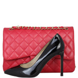 Chanel Classic Double Flap Jumbo | Raspberry Red