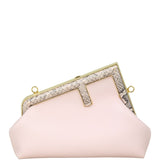 Fendi First Small Clutch with Strap Python