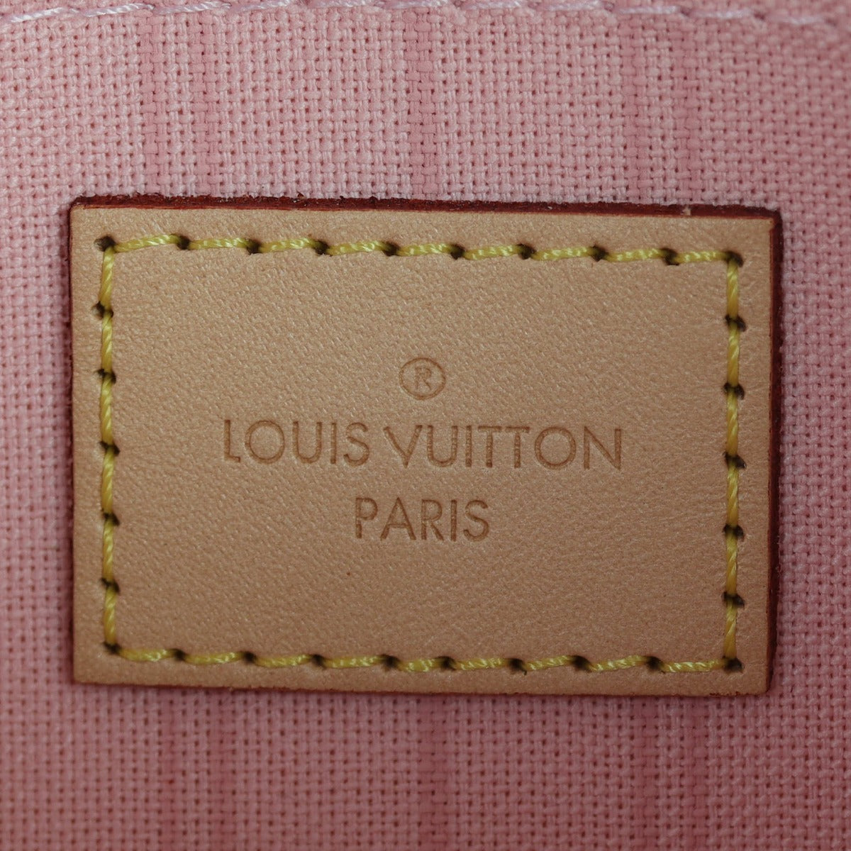 Louis Vuitton Neverfull Pochette Damier Azur Interior Stamp
