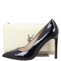 Saint Laurent Kate Tassel Medium Chain Bag Croc-Embossed