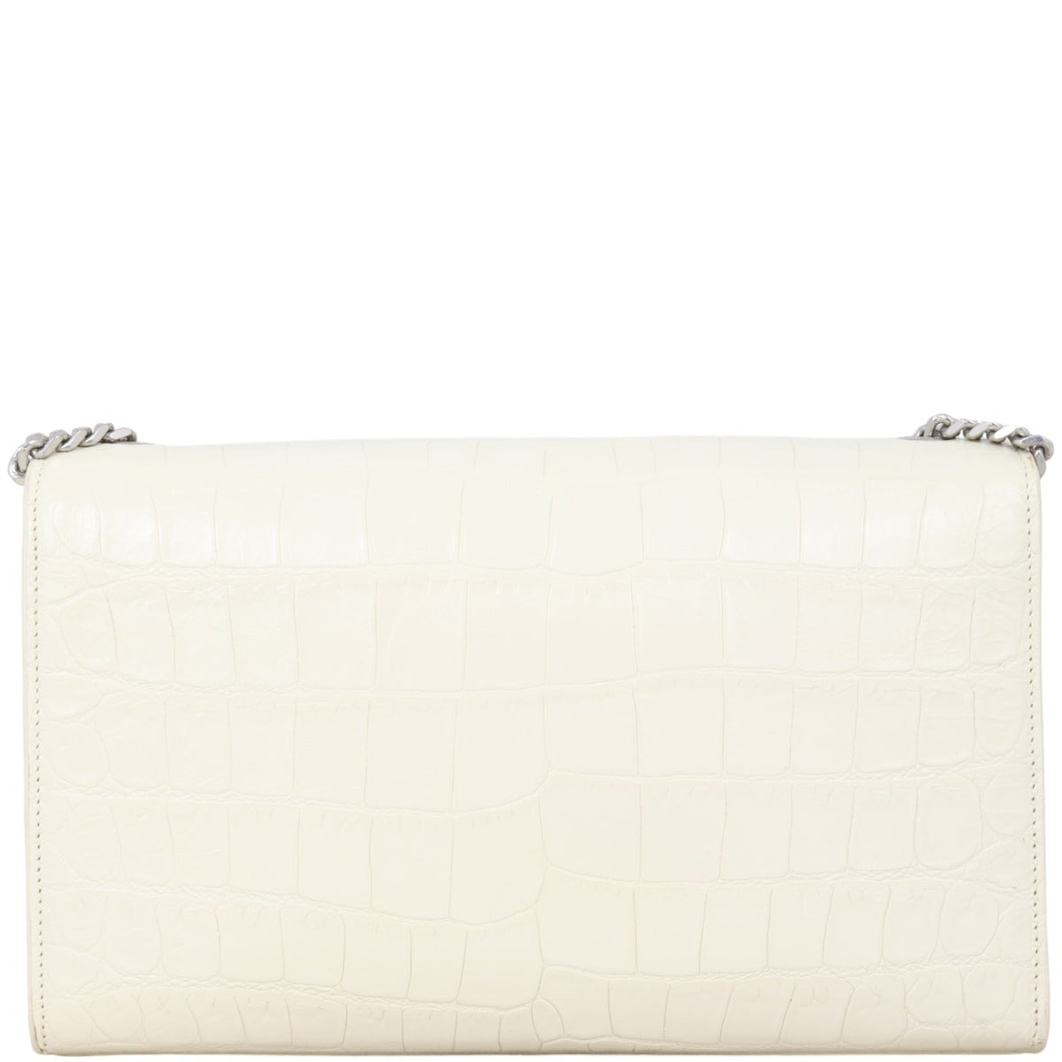 Saint Laurent Kate Tassel Medium Chain Bag Croc-Embossed