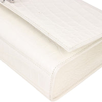 Saint Laurent Kate Tassel Medium Chain Bag Croc-Embossed