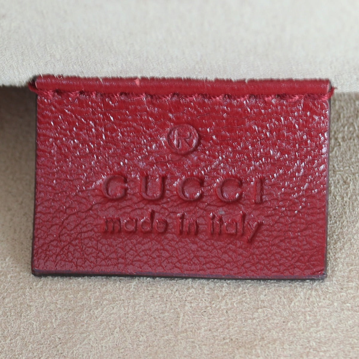 Gucci Tweed Rajah Large Tote Interior Stamp