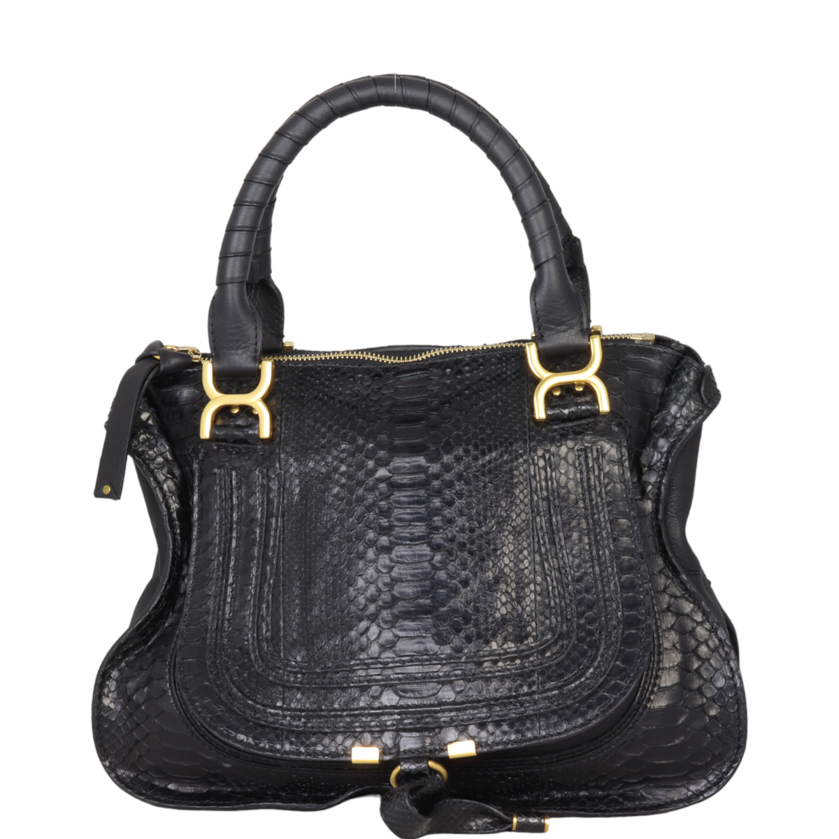 Chloe Marcie Satchel Python – Luxe.It.Fwd
