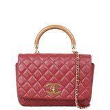 Chanel CC Knock on Wood Top Handle Flap Bag