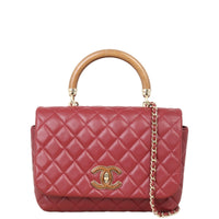 Chanel CC Knock on Wood Top Handle Flap Bag