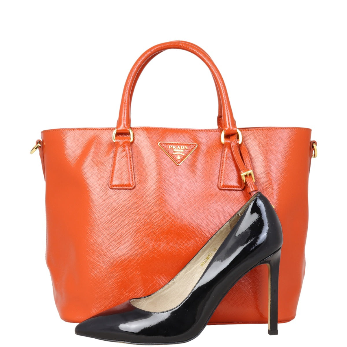 Prada Saffiano Vernice Lux Tote Large