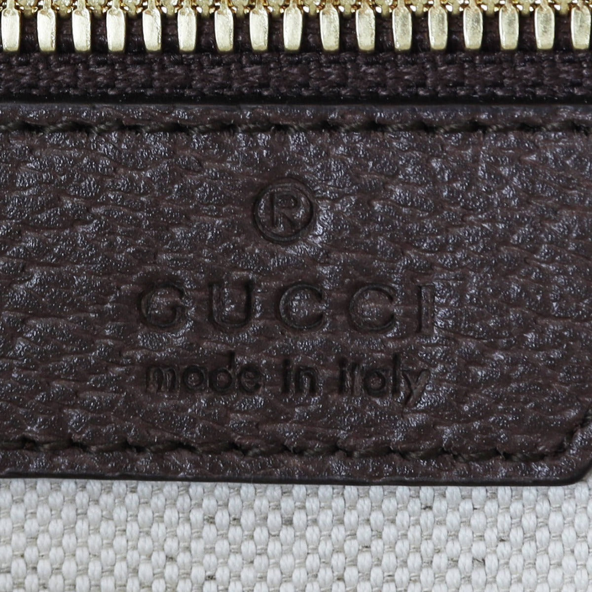 Gucci Jumbo GG Canvas Web Tote Interior Stamp