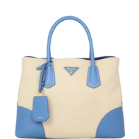 Prada Saffiano Cuir & Canapa Double Bag Medium