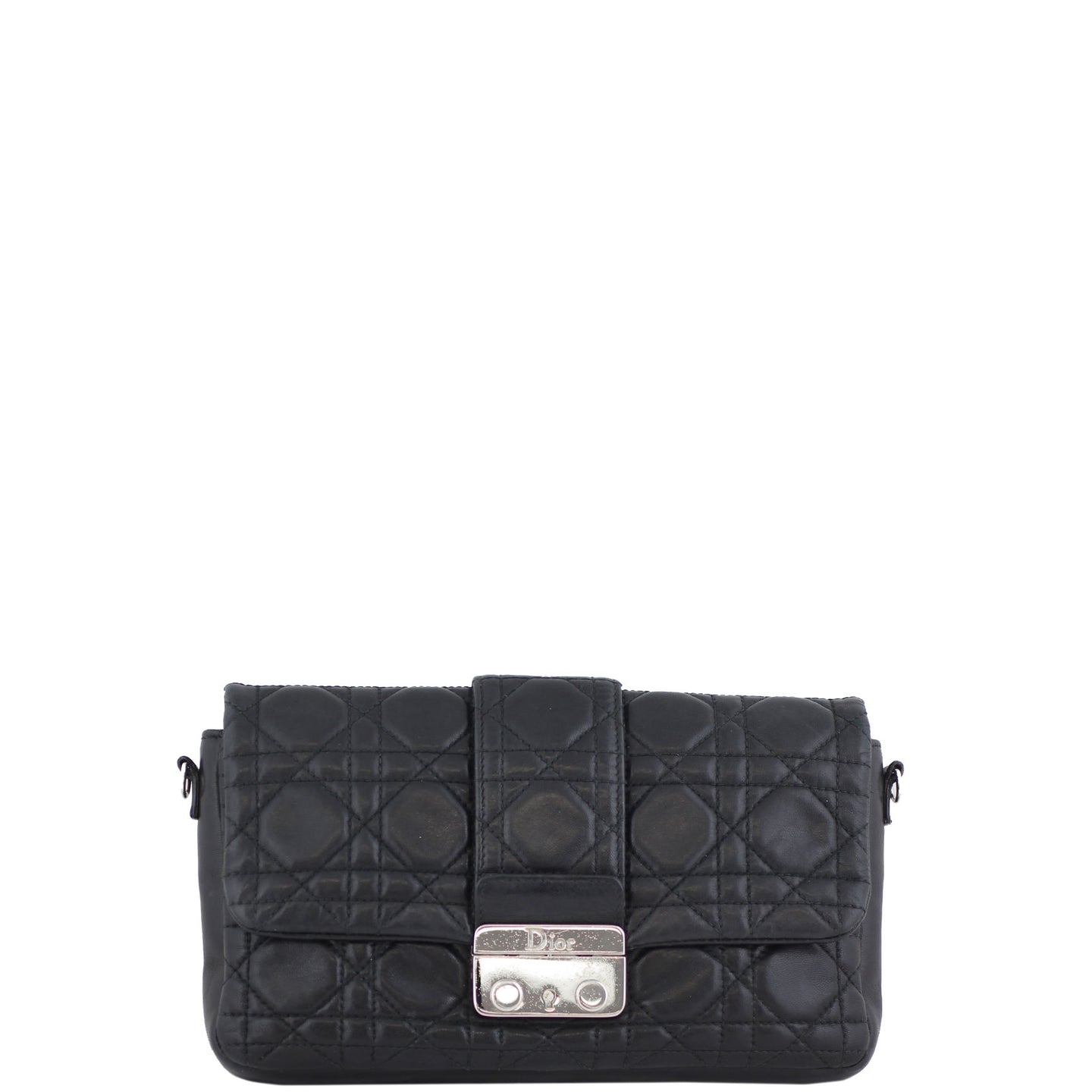 Dior Cannage New Lock Pouch Bag front