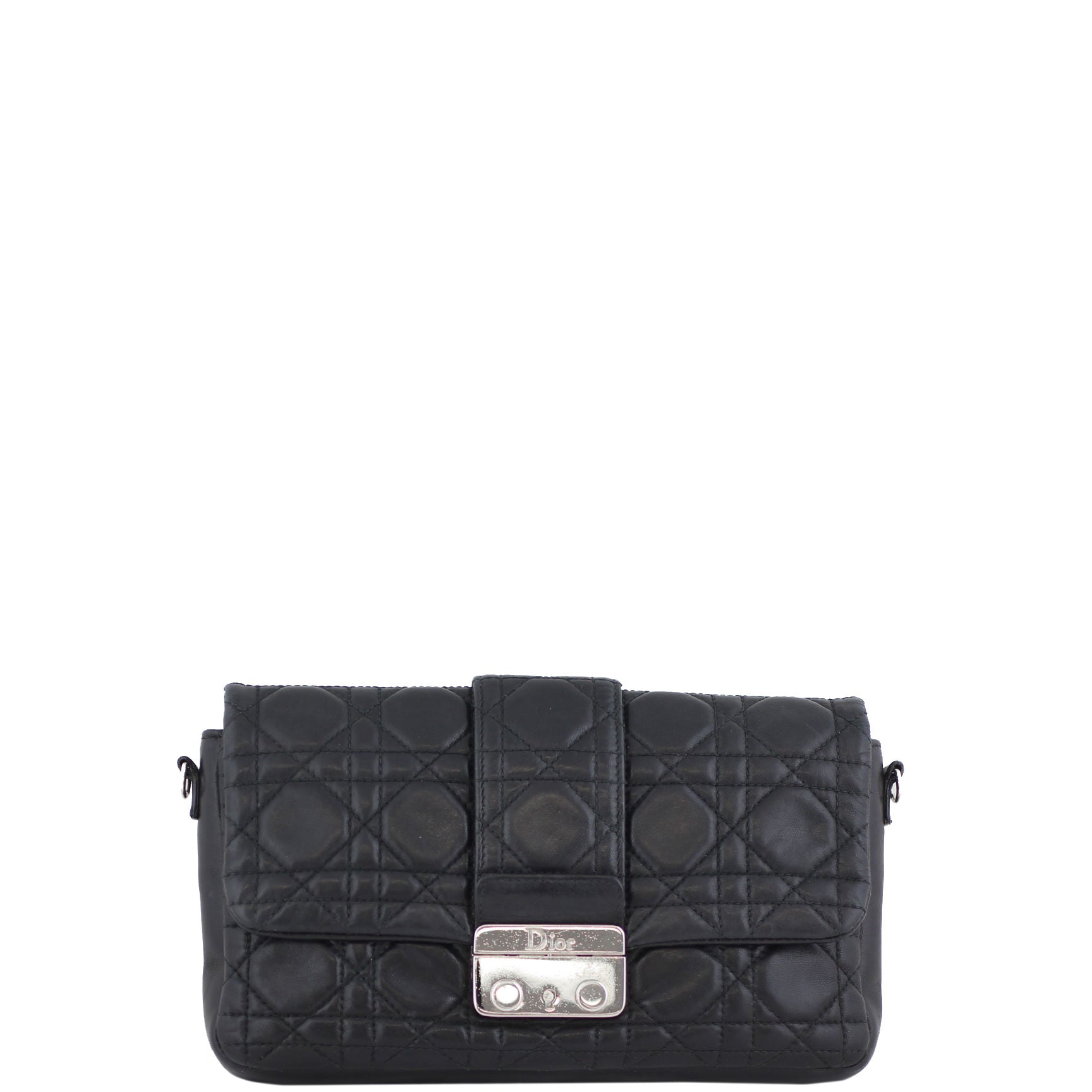 Dior Cannage New Lock Pouch Bag front