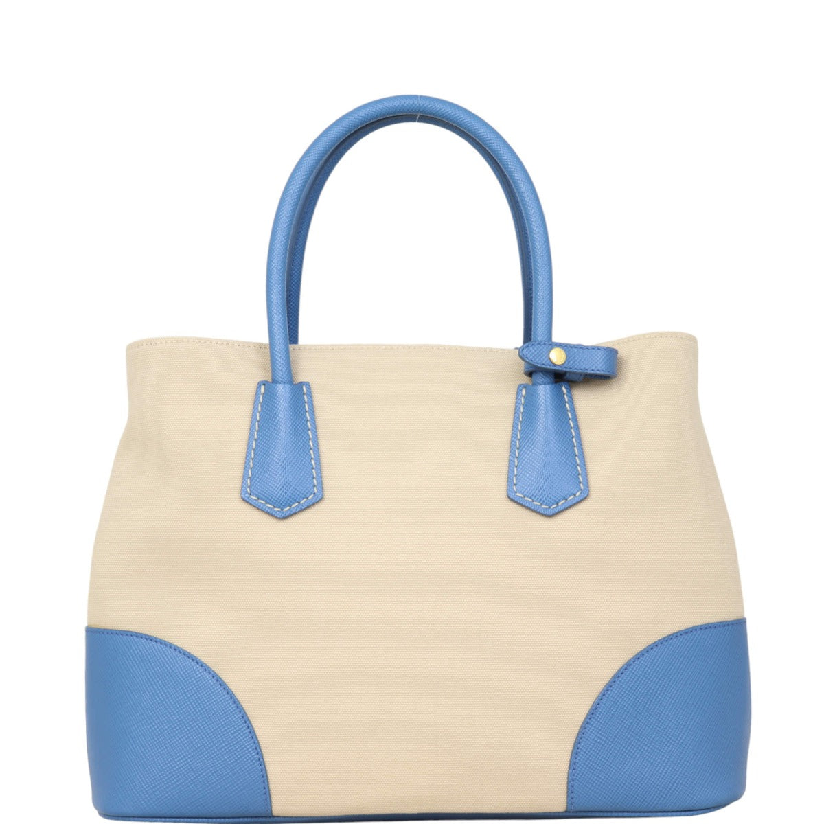 Prada Saffiano Cuir & Canapa Double Bag Medium