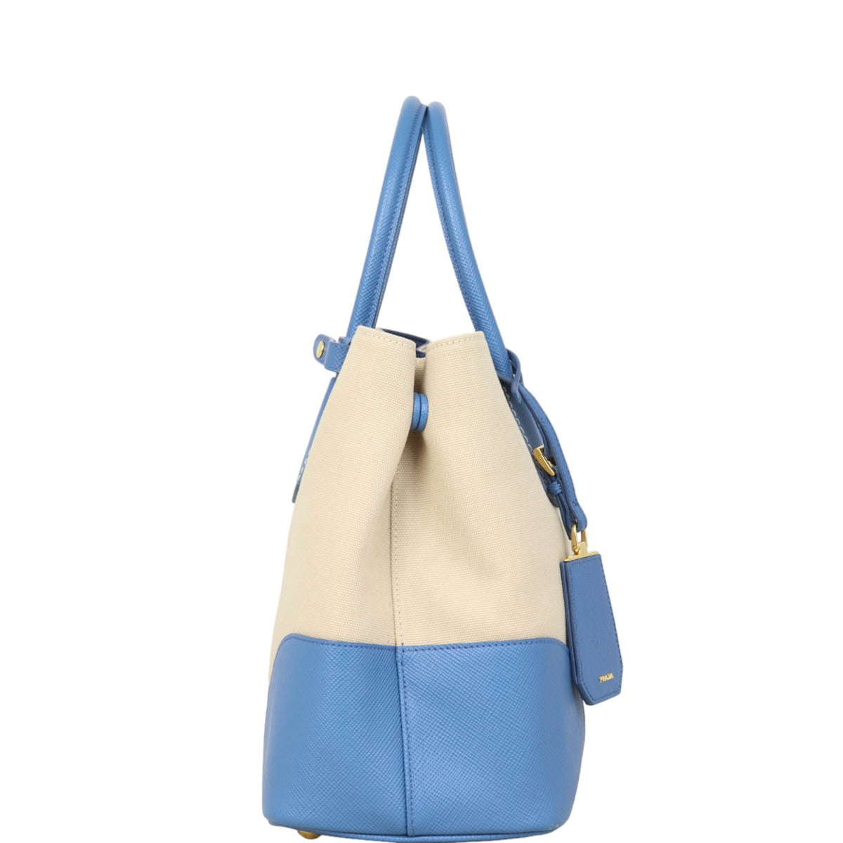 Prada Saffiano Cuir & Canapa Double Bag Medium