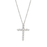 Tiffany & Co Platinum Diamond Cross Pendant Small