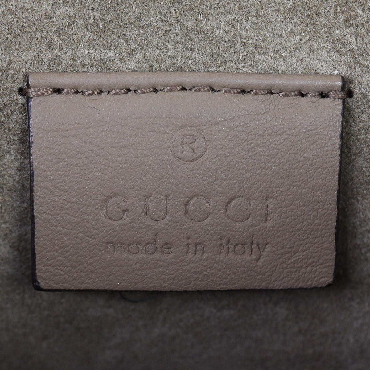 Gucci Dionysus GG Supreme Small Shoulder Bag Interior Stamp