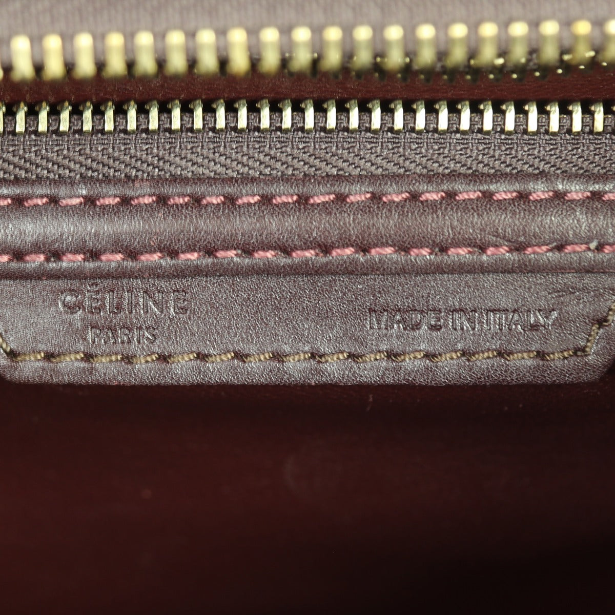 Celine Micro Luggage Tote Interior Stamp