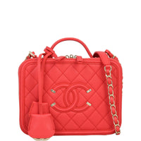 Chanel CC Filigree Vanity Medium | Red