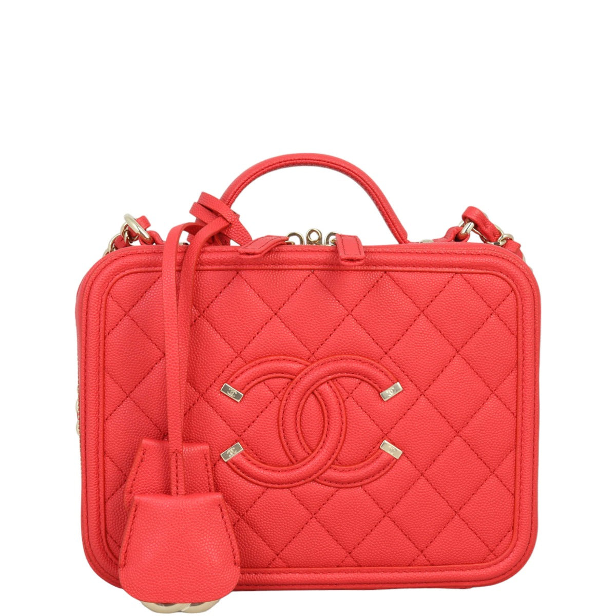 Chanel CC Filigree Vanity Medium | Red