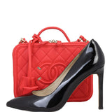 Chanel CC Filigree Vanity Medium | Red