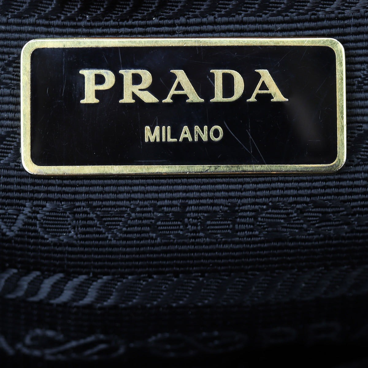 Prada Saffiano Lux Galleria Double Zip Tote Medium Interior Stamp